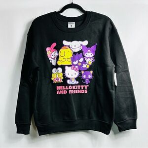 NWT Sanrio Co. Hello Kitty And Friends Women’s & Junior’s Black Sweatshirt